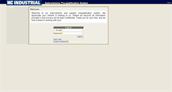 Desktop Screenshot of prequalification.mc-industrial.com