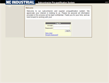 Tablet Screenshot of prequalification.mc-industrial.com